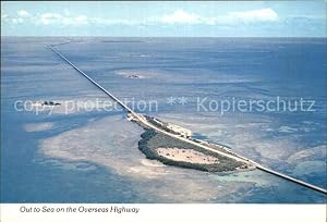 Bild des Verk�ufers f�r Postkarte Carte Postale Florida Keys Fliegeraufnahme Overseas Highway Seven Mile Bridge zum Verkauf von Versandhandel Boeger