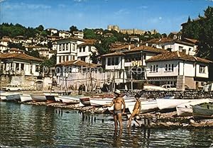 Postkarte Carte Postale Ohrid Boot