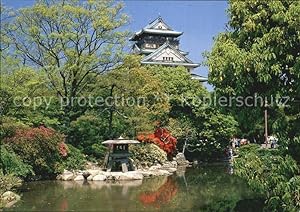 Postkarte Carte Postale Osaka Castle with Garden
