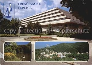 Postkarte Carte Postale Trencianske Teplice Liecebny dom Krym Kupelny park Pohlad na kupelny areal