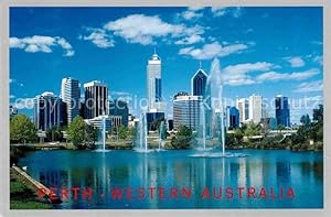 Bild des Verkufers fr Postkarte Carte Postale Perth Western Australia Parks surround Perths Sparkline Skyline zum Verkauf von Versandhandel Boeger