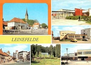 Postkarte Carte Postale Leinefelde Hallenbad Kirche Gaststätte Eichsfelder Hof