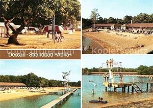 Postkarte Carte Postale Dessau-Rosslau Strandbad Adria Camping