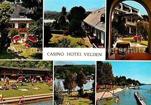 Postkarte Carte Postale Velden Wörthersee Casino Hotel Garten Badestrand