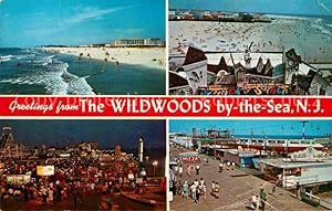Bild des Verkufers fr Postkarte Carte Postale Wildwood New Jersey Wildwood Crest from the Crest Fishing Pier Beach Sportland Pier Amusement Pier Fun Pier zum Verkauf von Versandhandel Boeger