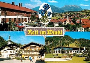 Bild des Verkufers fr Postkarte Carte Postale Reit Winkl Luftkurort Wintersportplatz Bayerische Alpen Zum Kuhstall Hotel Restaurant Blauer Enzian zum Verkauf von Versandhandel Boeger