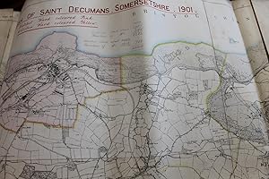 The Parish of Saint Decuman Somersetshire 1901. Ordnance Survey map so lettered in red.