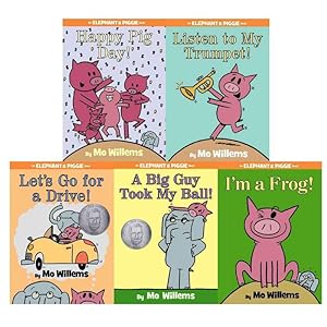 Seller image for Mo Willems ELEPHANT & PIGGIE Set of HARDCOVERS 16-20 Day Trumpet Drive Guy Frog for sale by Lakeside Books