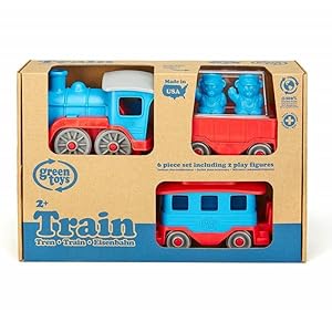 Green Toys BLUE Train Made in the USA From 100% Recycled Plastic