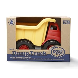 Green Toys Red Dump Truck Made in the USA From 100% Recycled Plastic
