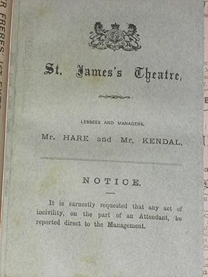 Imagen del vendedor de Theatre Programme: The Hobby Horse 1886 a la venta por Dublin Bookbrowsers