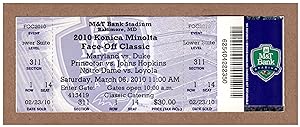 Lacrosse Ephemera - 2010 Konika Minolta Face-Off Classic - New, Unused Ticket March 6th, 2010. Ma...