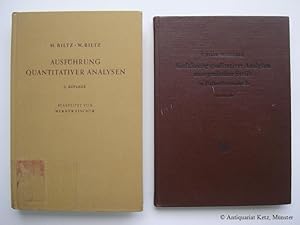 Bild des Verkufers fr Ausfhrung qualitativer Analysen anorganischer Stoffe im Halbmikromastab. + Beigabe: H. u. W. Blitz: Ausfhrung qualitativer Analysen. 15. Auflage. zum Verkauf von Antiquariat Hans-Jrgen Ketz