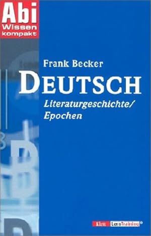 Seller image for Deutsch Literaturgeschichte/Epochen for sale by Versandantiquariat Felix Mcke