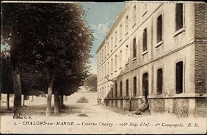 Ansichtskarte / Postkarte Chalons sur Marne Marne, Caserne Chanzy, 106e Regiment d'Infanterie, pr...