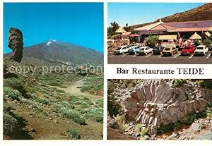 Postkarte Carte Postale La Orotava Bar Restaurante Teide Felsen Vulkan