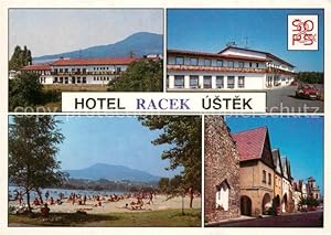 Postkarte Carte Postale Ustek Leitmeritz Hotel Racek Badestrand