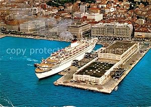 Postkarte Carte Postale Trieste Fliegeraufnahme Hafen