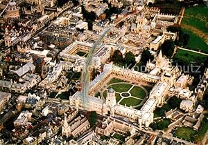 Postkarte Carte Postale Christ Church Aerial view of Tom Tower and Tom Quad with Cathedral