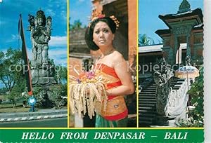 Postkarte Carte Postale Denpasar Monument Tempel Balinesin