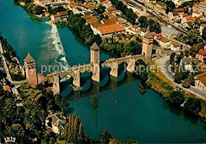 Seller image for Postkarte Carte Postale Cahors en Quercy vu du ciel Pont Valentre XIV siecle for sale by Versandhandel Boeger