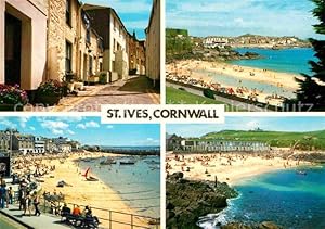 Postkarte Carte Postale St Ives Cornwall Street Beach Coast