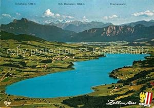 Postkarte Carte Postale Zell Moos Mondsee Fliegeraufnahme Drachenwand Schafberg