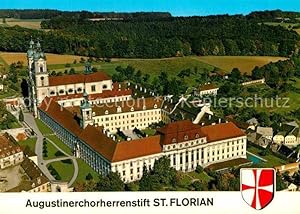 Postkarte Carte Postale St Florian Fliegeraufnahme Augustiner Chorherrenstift im Barockstil