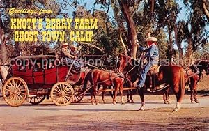 Bild des Verkufers fr Postkarte Carte Postale Cowboys Knott's Berry Farm Ghost Town California Pferdekutsche zum Verkauf von Versandhandel Boeger