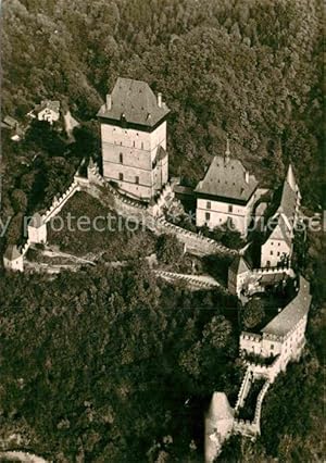 Postkarte Carte Postale Karlstejn Schloss Fliegeraufnahme