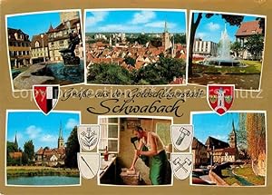 Postkarte Carte Postale Schwabach Goldschlägerstadt