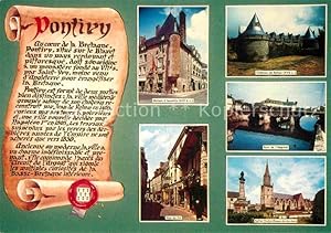 Seller image for Postkarte Carte Postale Pontivy Maison a tourelle Chateau de Rohan Pont de l'Hopital Rue du Fil Eglise Notre Dame de la Joie for sale by Versandhandel Boeger