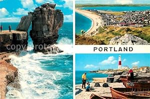 Immagine del venditore per Postkarte Carte Postale Portland UK Pulpit Rock Chesil Beach and the Lighthouse venduto da Versandhandel Boeger