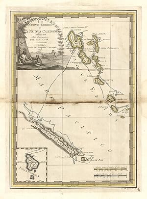 Image du vendeur pour Le Nuove Ebridi e la Nuova Caledonia delineate sulle osservazioni del Cap. Cook mis en vente par Sergio Trippini