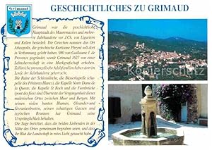 Bild des Verkufers fr Postkarte Carte Postale Grimaud Geschichte der Stadt Brunnen Panorama zum Verkauf von Versandhandel Boeger