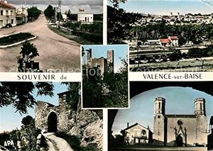 Bild des Verkufers fr Postkarte Carte Postale Valence-sur-Baise Kirche Ruine Ortspartie zum Verkauf von Versandhandel Boeger