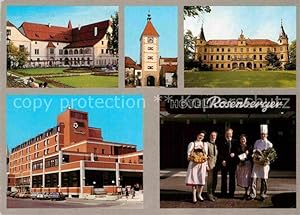 Postkarte Carte Postale Wels Hotel Rosenberger Schloss Stadttor