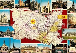 Bild des Verkufers fr Postkarte Carte Postale Oise Region Stdte Sehenswrdigkeiten der Region Collection La France par Departements zum Verkauf von Versandhandel Boeger