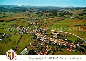 Postkarte Carte Postale St Oswald Freistadt Sommerfrische Fliegeraufnahme