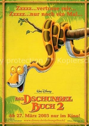 Bild des Verkufers fr Postkarte Carte Postale Kino Film Das Dschungelbuch 2 Schlange Kaa zum Verkauf von Versandhandel Boeger