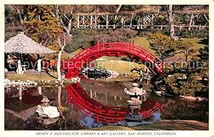 Seller image for Postkarte Carte Postale San Marino California Bridge in the Oriental Garden Henry E Huntington Library & Art Gallery for sale by Versandhandel Boeger