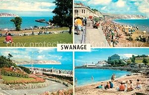 Bild des Verkufers fr Postkarte Carte Postale Swanage Purbeck Ballard Down and the Bay Beach Promenade Monkey Beach zum Verkauf von Versandhandel Boeger
