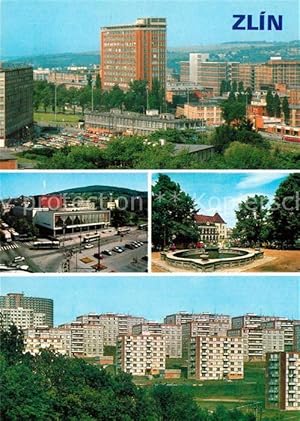 Postkarte Carte Postale Zlin Orts und Teilansichten