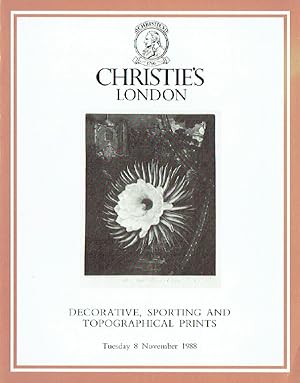 Christies November 1988 Decorative, Sporting & Topographical Prints