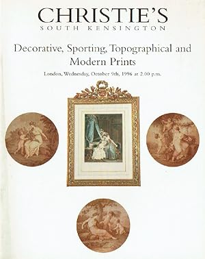 Christies October 1996 Decorative, Sporting, Topographical & Modern Prints