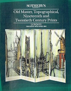 Sothebys April 1989 Old Master, Topographical, 19th & 20th Century Prints