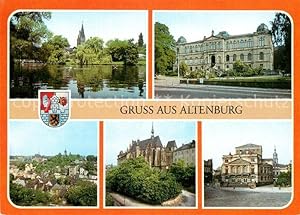 Bild des Verkufers fr Postkarte Carte Postale Altenburg Thringen Kleiner Teich Lindenau Museum Schlosskirche Theater zum Verkauf von Versandhandel Boeger