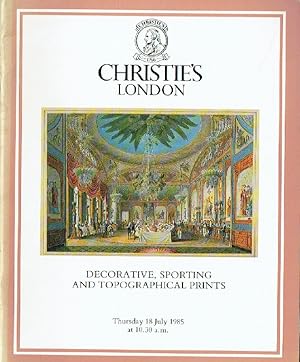 Christies July 1985 Decorative, Sporting & Topographical Prints