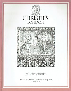 Christies May 1988 Printed Books