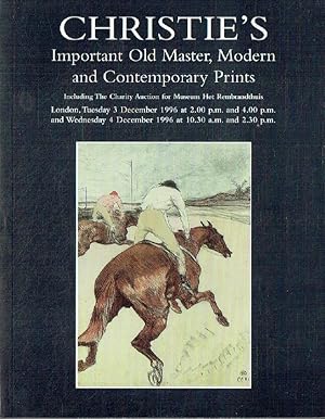 Christies December 1996 Important Old Master & Contemporary Prints inc. Het Remb